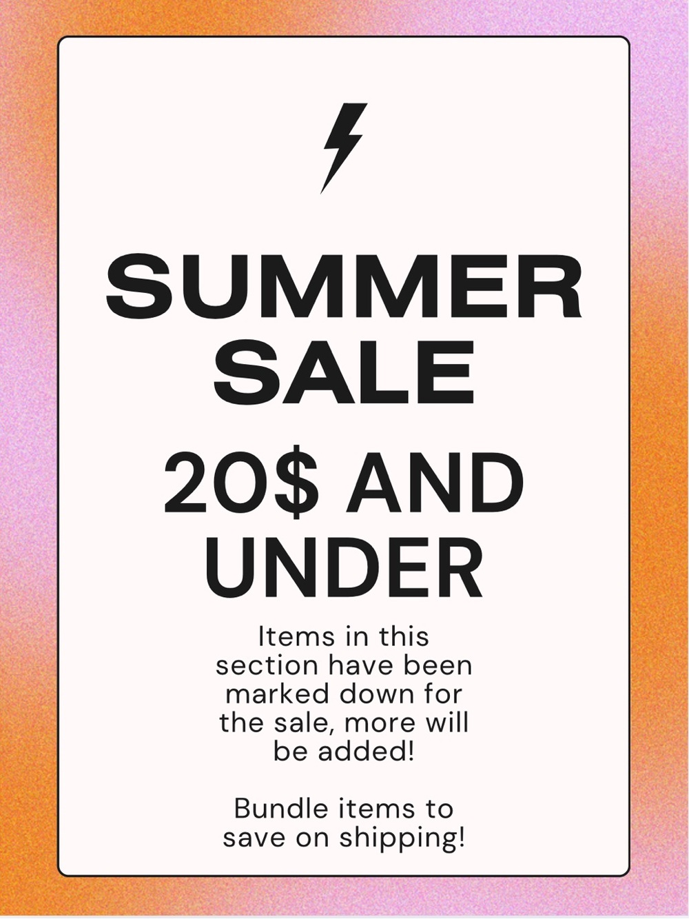 Summer Sale 20$ and Under